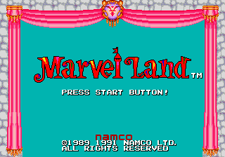 Marvel Land (USA) Title Screen